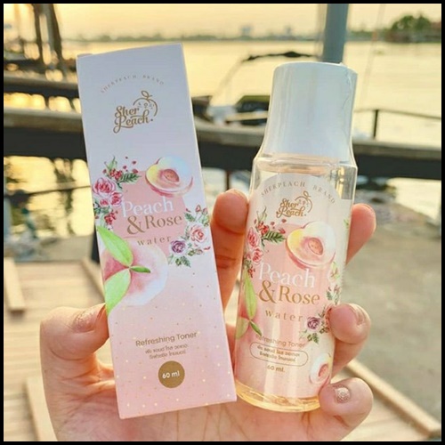 โทนเนอร์พีช Peach&Rose water Refreshing Toner BY เชอร์พีช
