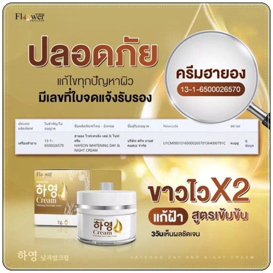 ครีมโสมแดงฮายอง Hayeong Cream ฮายองครีม (1แถม1)