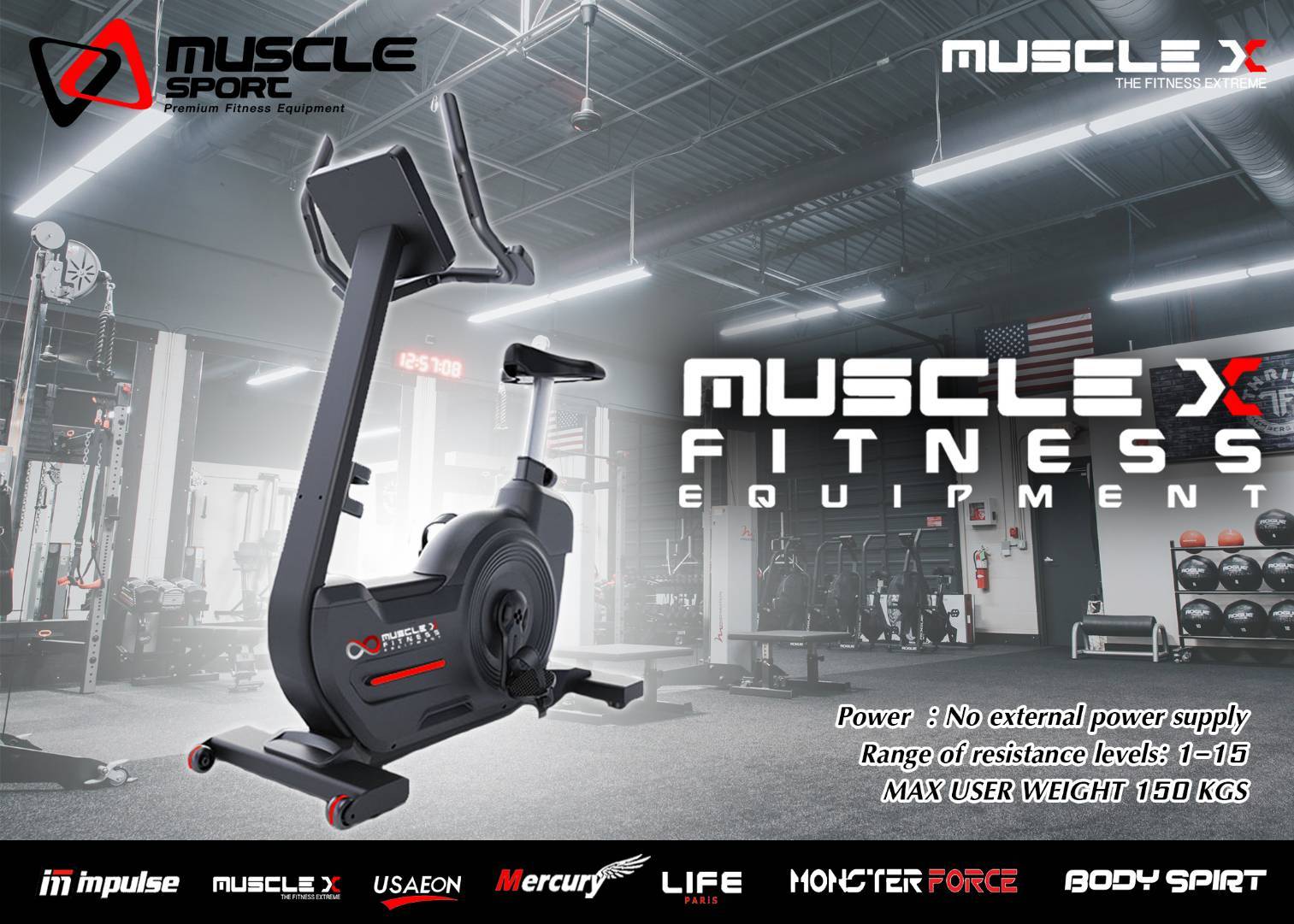จักรยานออกกำลังกายนั่งปั่น MuscleX รุ่น A5200B
