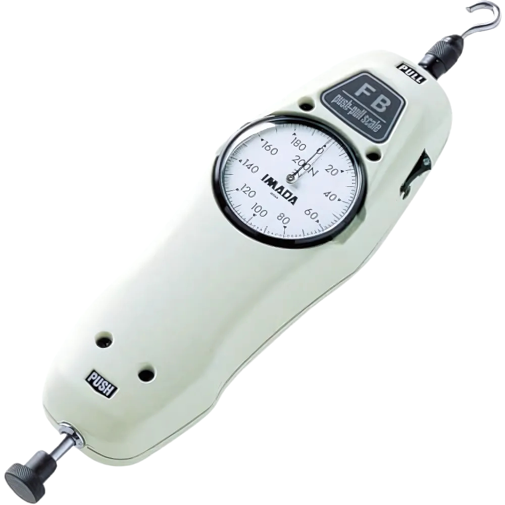 Imada รุ่น FB-5K เกจวัดแรงดึงแรงดันแบบหน้าปัดเข็มอ่านค่าหน่วยกิโลกรัม(Kgf) , Push/Pull mechanical force gauge,kilogram-force(Kgf)unit ,capacity: 5 kgf ,resolution: 50 gf