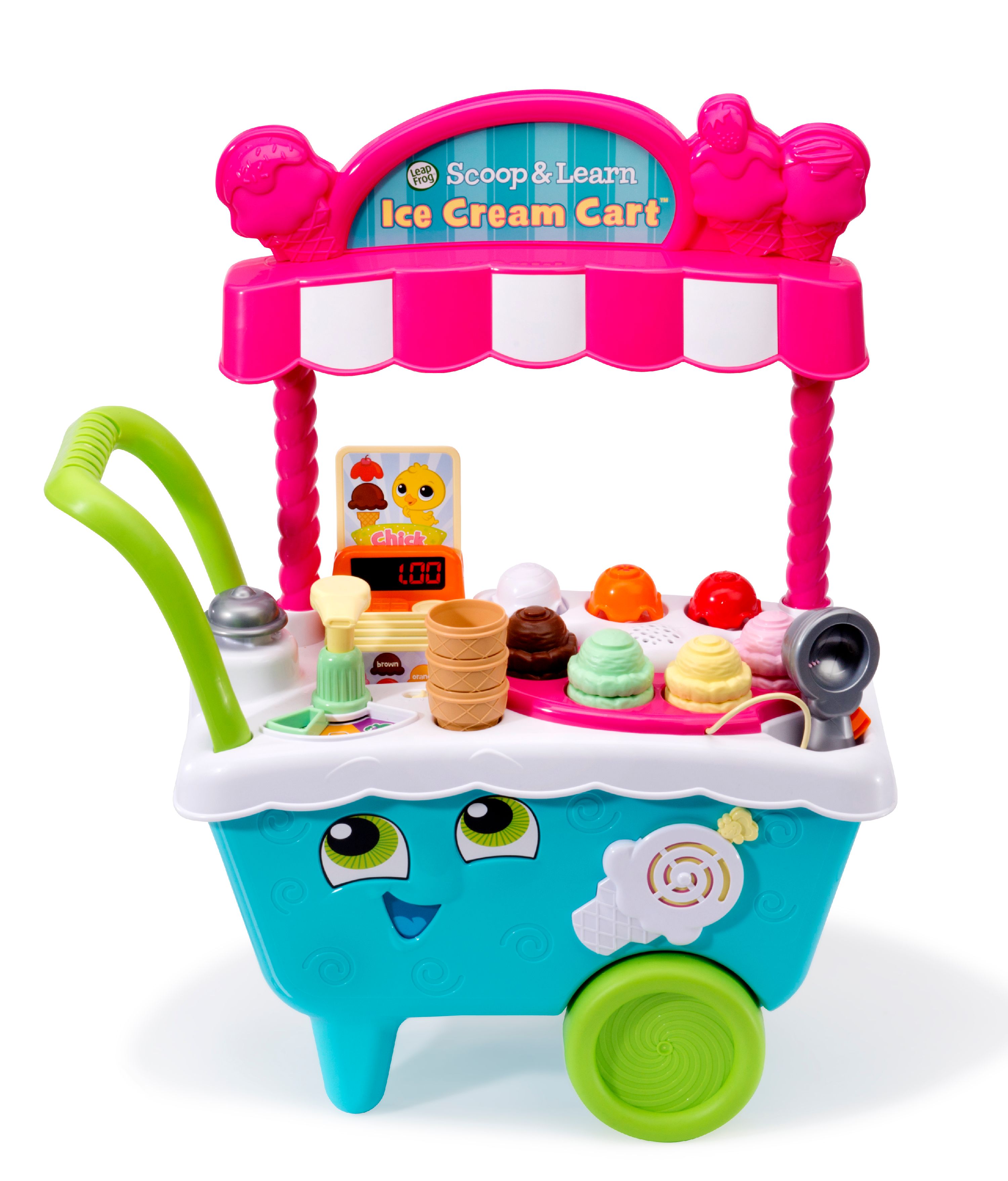 รถขายไอศครีมเด็ก LeapFrog Scoop and Learn Ice Cream Cart สื่อการสอนเด็กแนวของเล่น จากแบรนด์ดัง นำเข้า USA