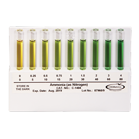 CHEMets รหัสสินค้าC-1404ชุดทดสอบคุณภาพน้ำค่าเอมีน,Ammonia Comparator,Meas.range:0～4&0～80ppm