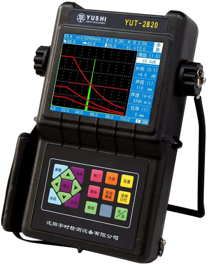 Yushi รุ่นYUT-2800เครื่องตรวจรอยร้าวดิจิตอลอัลตร้าโซนิคชนิดพกพาสะดวก,Ultrasonic flaw detector for metal bars tubular NDT testing meter