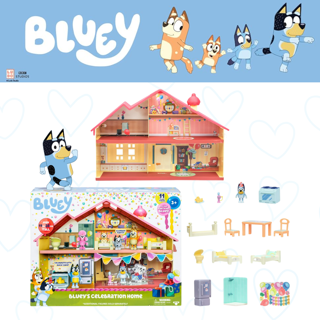 นำเข้า 🇺🇸 ✨ Bluey’s Celebration Home Playset เป็นของเล่นบ้านจำลองงานเลี้ยงวันเกิดของ Bluey ราคา 3,190 บาท