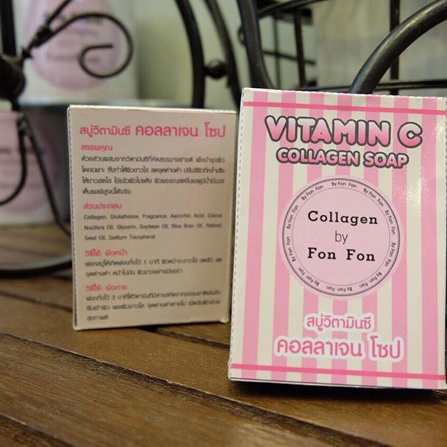 สบู่ฝนฝน วิตามินซี คอลลาเจน (Vitamin-C collagen soap By Fon Fon)