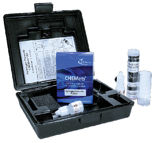 CHEMets รหัสสินค้าK-5502ชุดทดสอบคุณภาพน้ำค่าไฮดราซีน,Hydrogen Peroxide Visual Kit,Meas.range:0.5～5ppm