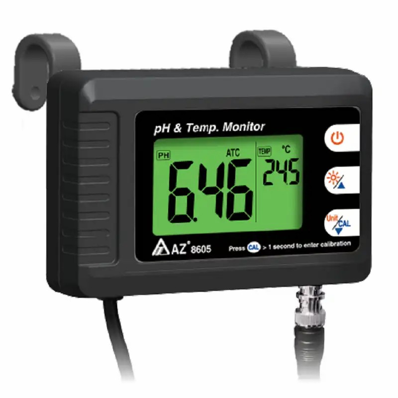 AZ Instrument รุ่นAZ-8605เครื่องวัดพีเอชและอุณหภูมิCompact pH&Temperature Monitor,pH Meter,Meas.range:0.00~14.00