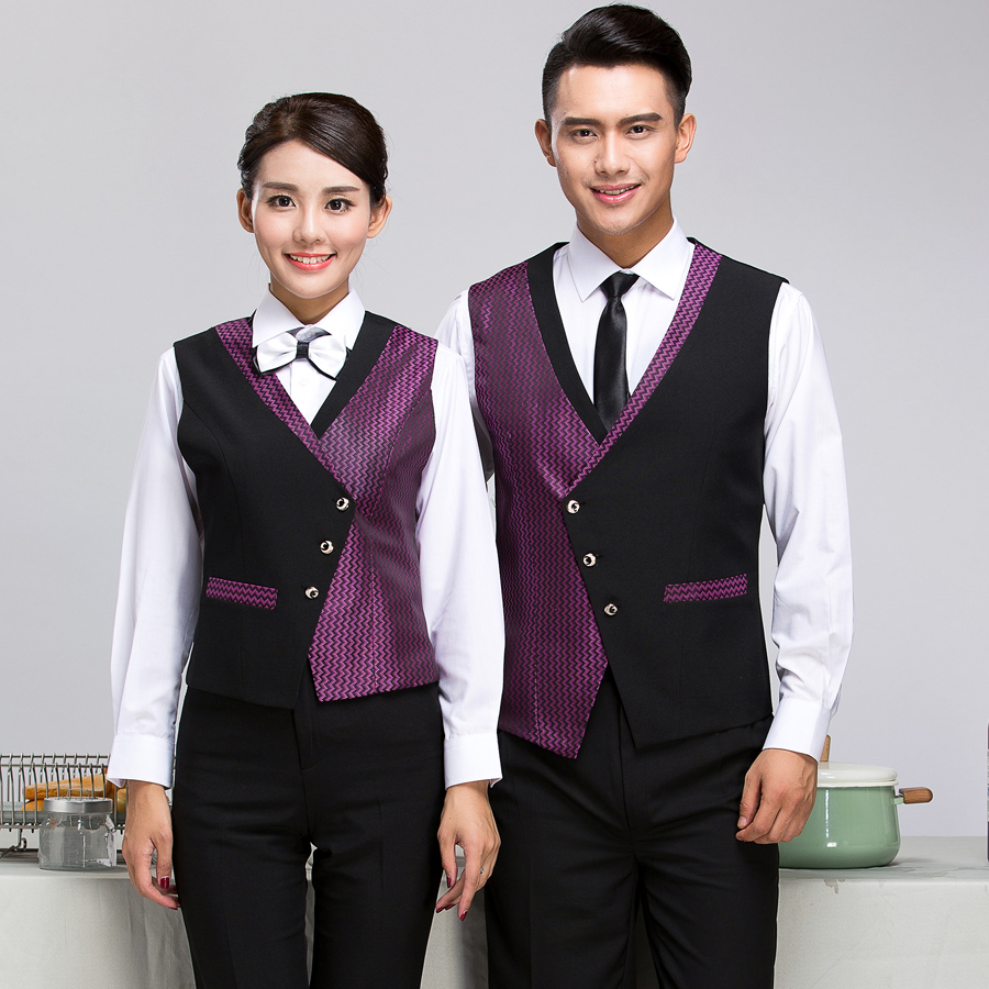 N6205005 ชุดพนักงานไนท์คลับ,Night wear,Tooling Bar Waiter,ชุดพนักงานบาร์,ชุดพนักงานโรงหนัง,ชุดพนักงานโรงละคร คาซิโน สีภาพ L-4XL N6205005 เสื้อกั๊กตัวเดียว