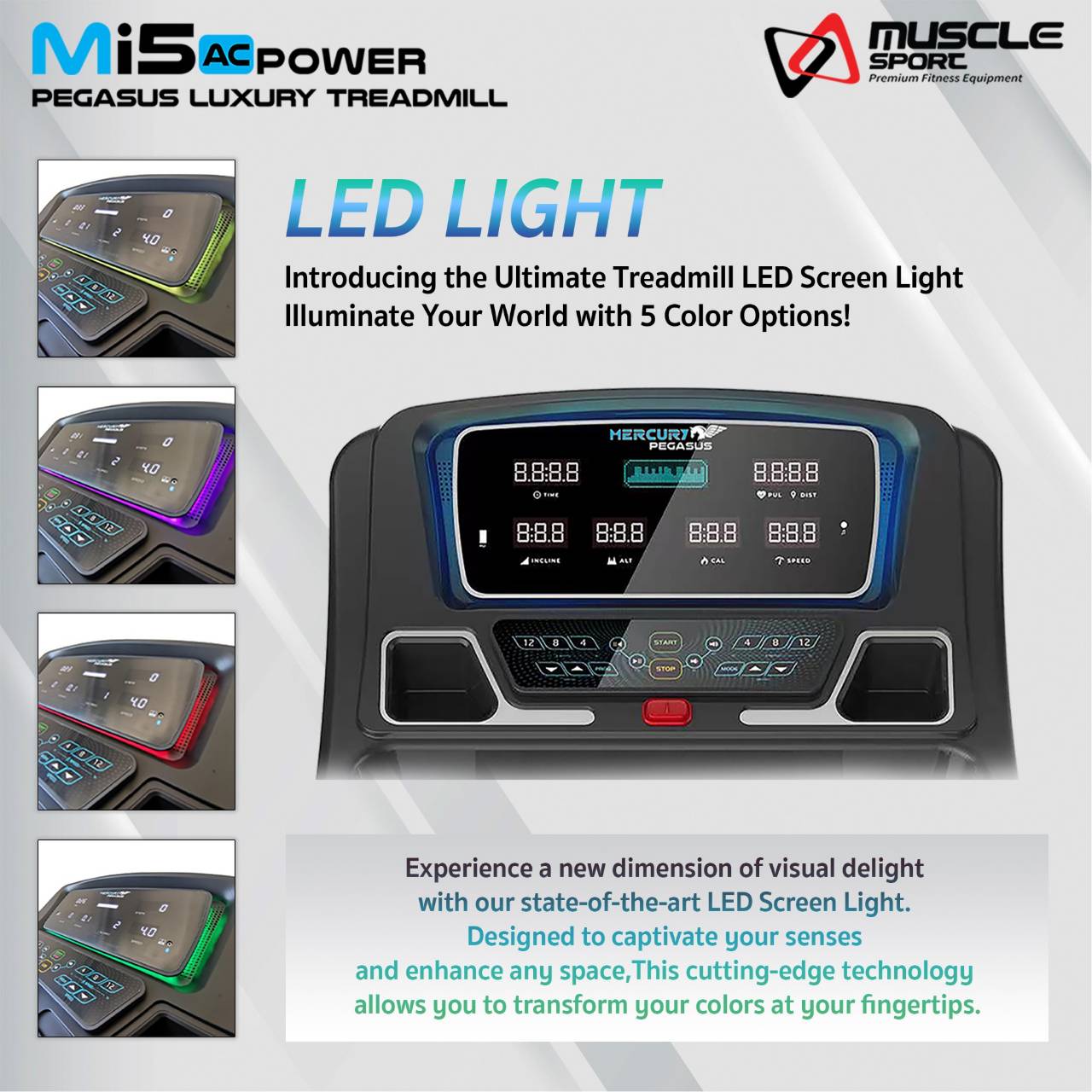 ลู่วิ่งไฟฟ้าAC Mercury MI5 ลู่วิ่งไฟฟ้าฟิตเนส, ลู่วิ่งไฟฟ้าราคา