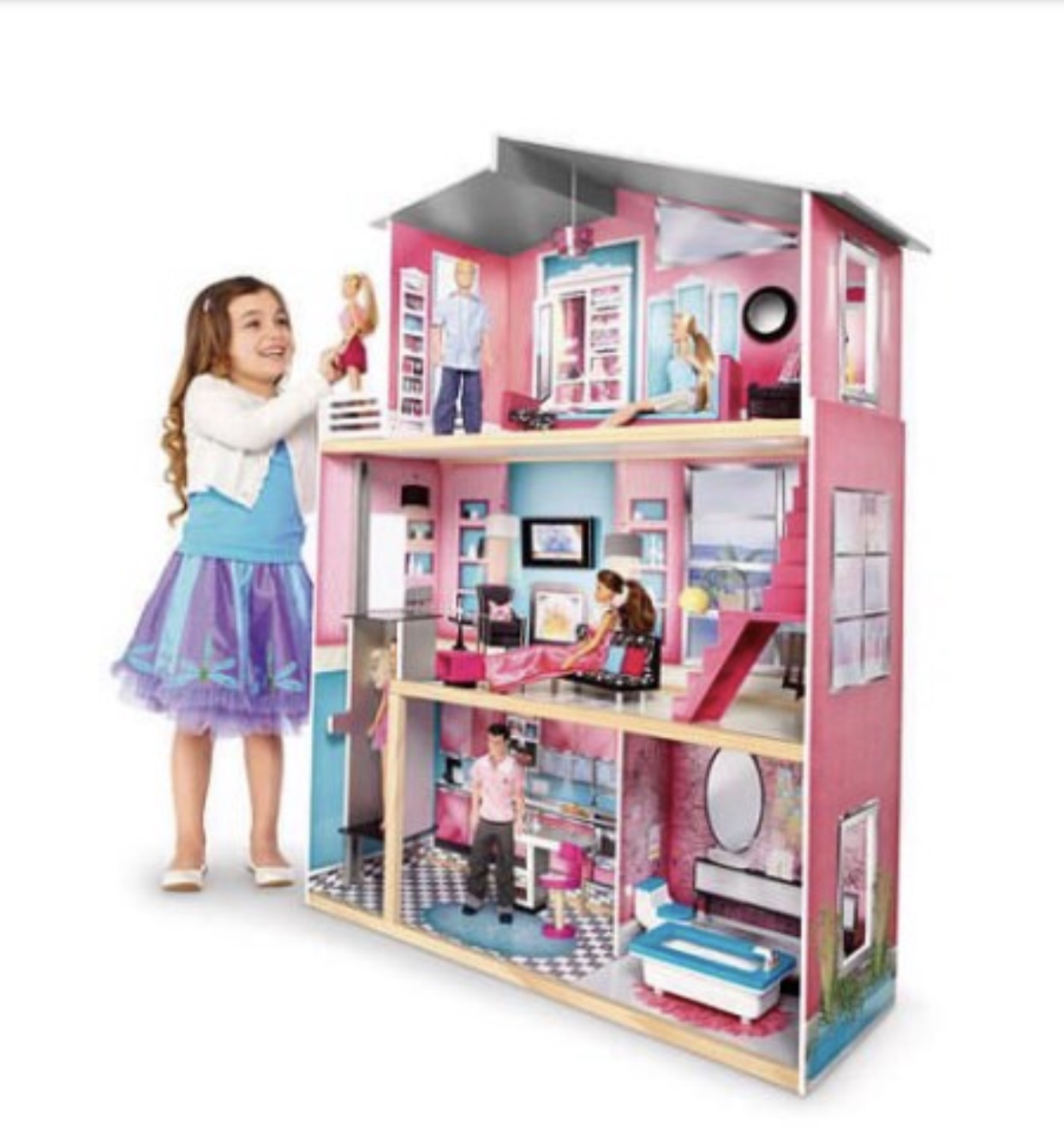 Kidkraft Modern Luxury Dollhouse บ้านตุ๊กตาทรงโมเดิร์นหลังยักษ์ หรูหรา ทันสมัย ขนาดใหญ่พิเศษ เล่นสนุกได้ไม่มีเบื่อ นำเข้าจาก USA ของแท้ 100%