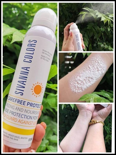 สเปรย์กันแดด Sivanna Colors Smart Sun Protection White Lifestye Use HF129