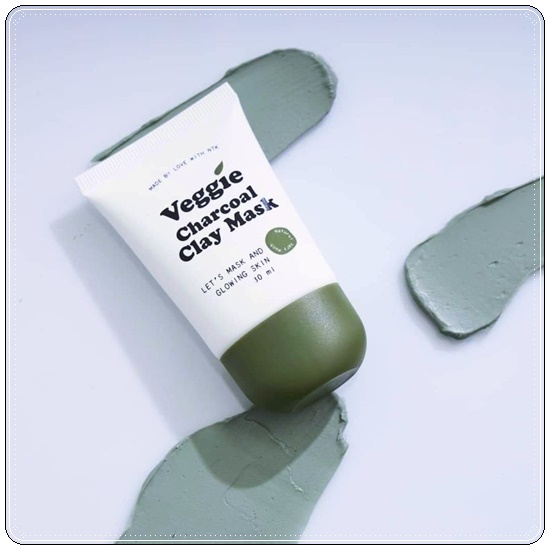 มาส์กโคลนเขียวไพรเย็น Veggie Charcoal Clay Mask โคลนเย็นลดสิว