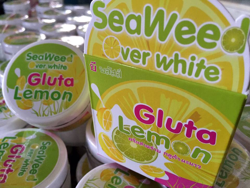 ครีมสาหร่ายกลูต้ามะนาว (Seaweed over white gluta lemon)