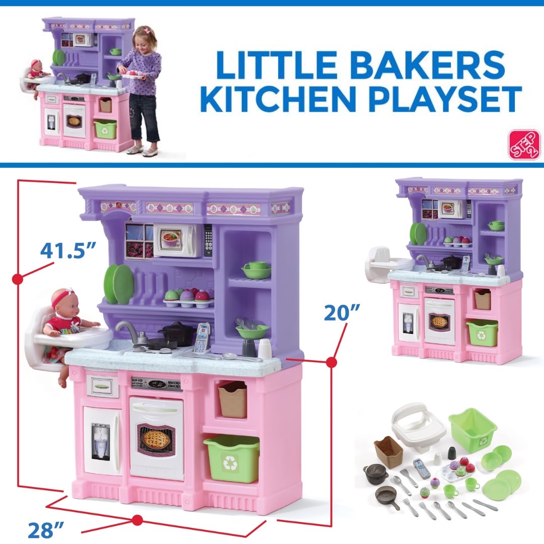 ✨นำเข้าจาก 🇺🇸“เสริมจินตนาการและทักษะการเรียนรู้ให้ลูกน้อยด้วย Step2 Little Baker’s Kids Kitchen Playset-ชุดครัวจำลอง รคา 6,990 บาท