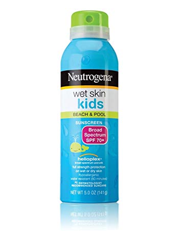 สเปรย์กันแดด สำหรับเด็ก Neutrogena Wet Skin Kids Sunscreen Spray Broad Spectrum SPF 70+