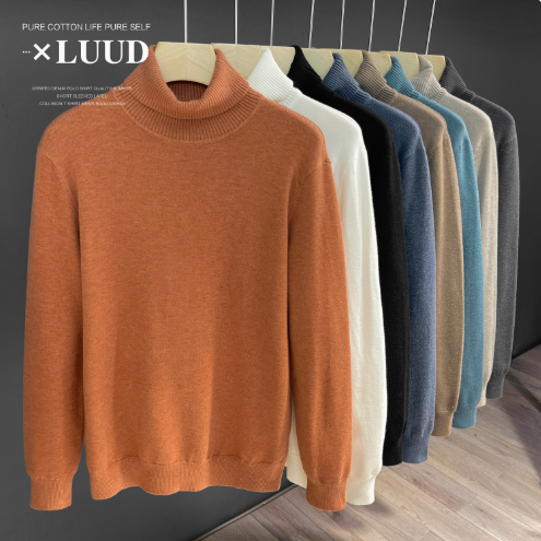 สเวตเตอร์ถักชาย เสื้อคอเต่าผู้ชาย เสื้อไหมพรมผู้ชาย แฟชั่นเกหาลี สีภาพ M-4XL SKU-00799 ชิ้น