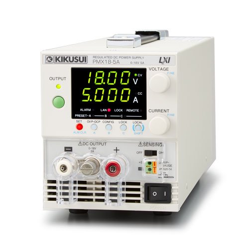 Kikusui รุ่นPMX18-5Aเครื่องจ่ายไฟกระแสตรง,DC power supply(18V/5A),Voltage range:0V～18V,0～5A