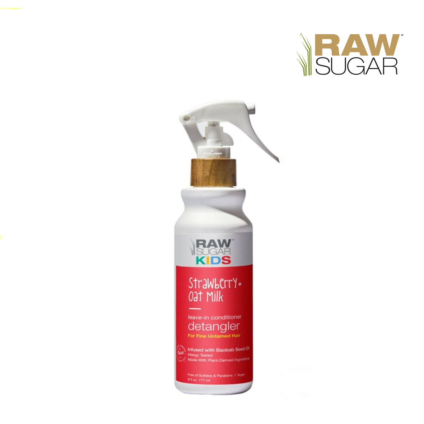 สเปรย์บำรุงผมป้องกันผมพันกัน Raw Sugar Kids Strawberry + Oat Milk,RAW SUGAR Kids Banana,Coconut Milk Leave 6 fl. oz ราคา 350 บาท