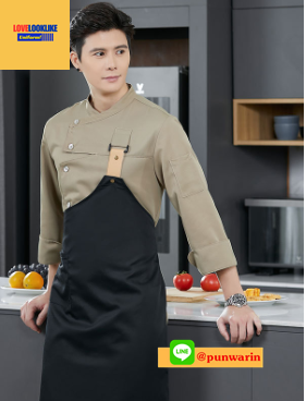 เสื้อเชฟ,เสื้อกุ๊ก,เสื้อเชฟโรงแรม,เสื้อเชฟชาย,เสื้อเชฟหญิง,ชุดเชฟโรงแรม สีภาพ M-4XL SKU-04227 เสื้อ