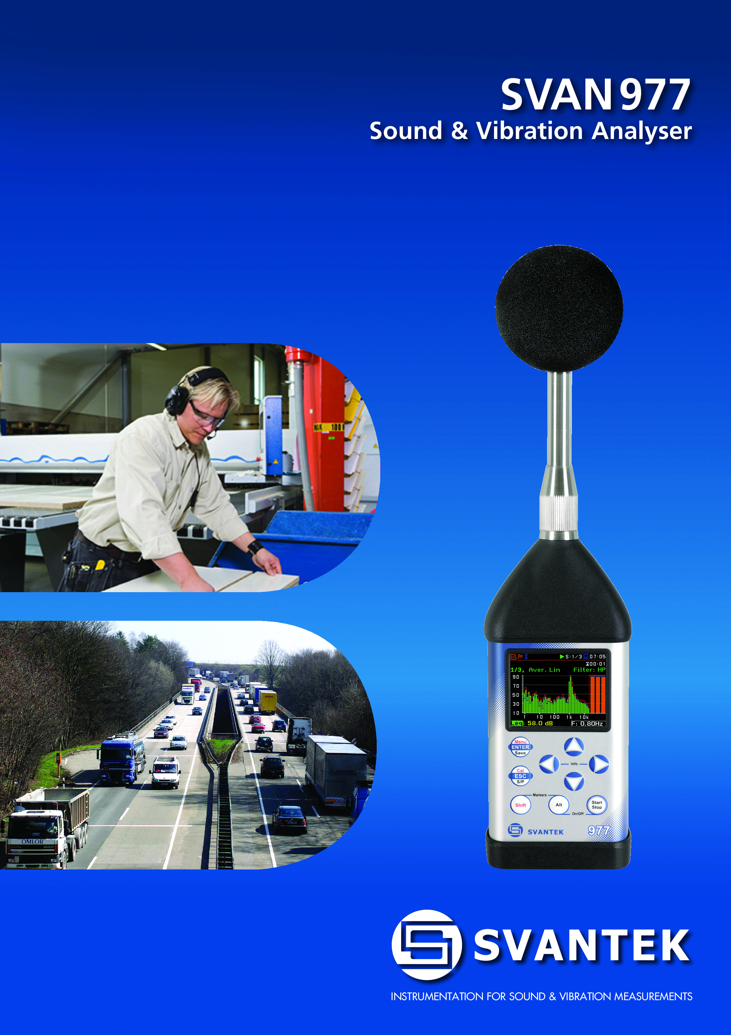 Svantek รหัส SV-977C เครื่องวัดระดับเสียงและการสั่นสะเทือน,Sound&Vibration Level Meter Class1,#SV-977C