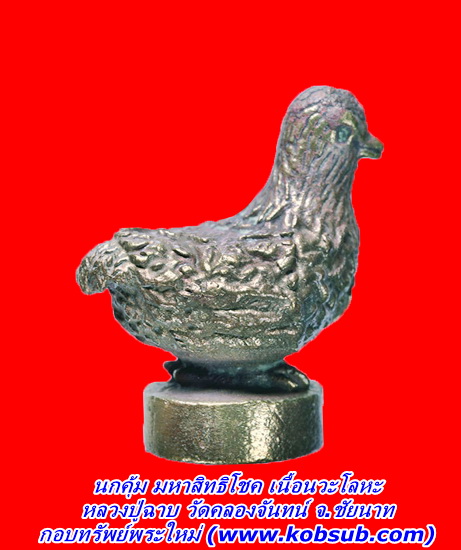 นกคุ้ม มหาสิทธิโชค เนื้อนวะโลหะ หลวงปู่ฉาบ วัดคลองจันทน์ จ.ชัยนาท