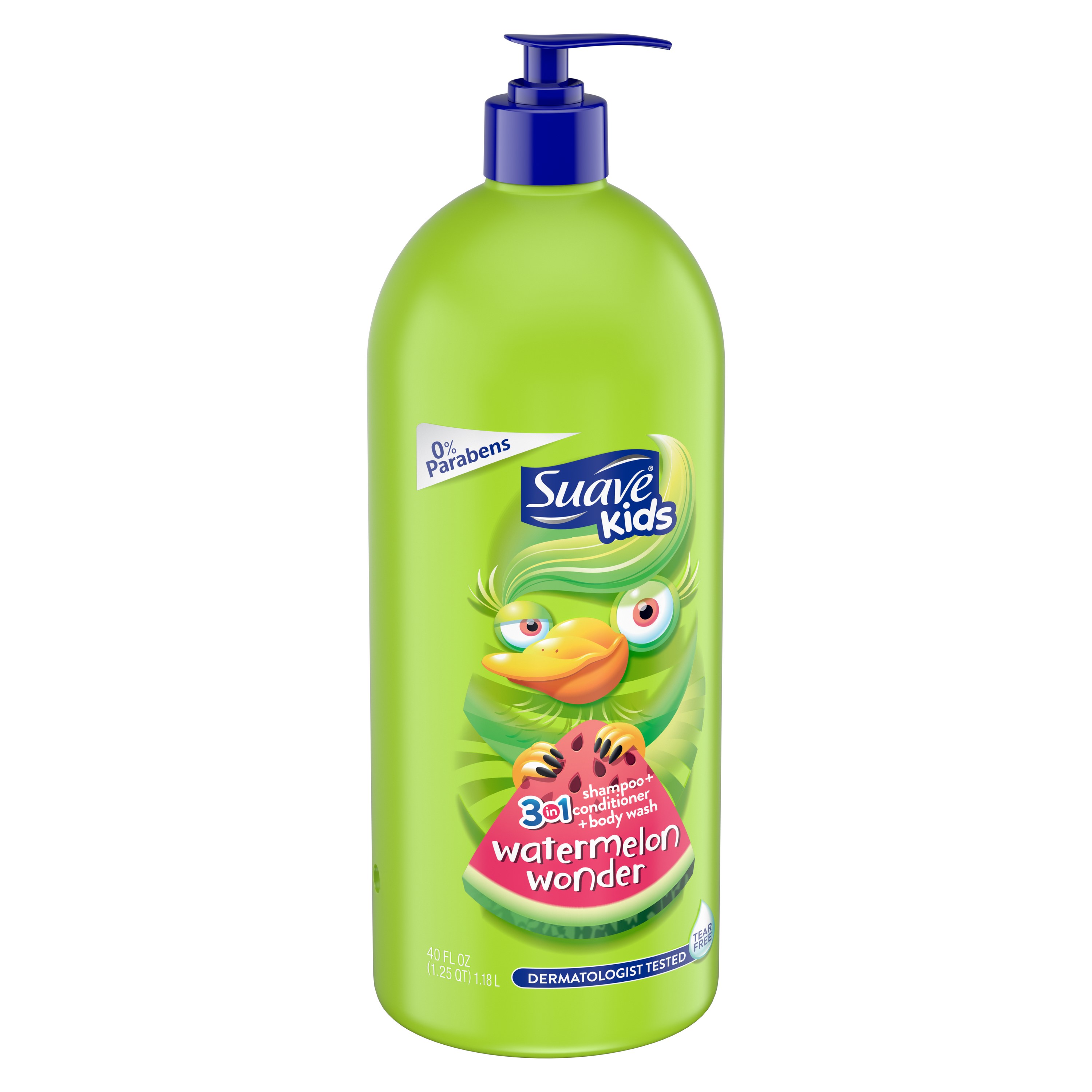 Suave Kids Watermelon Wonder 3 in 1 Shampoo Conditioner Bodywash 40 oz