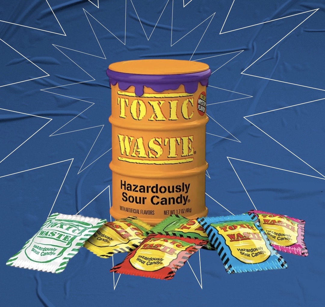 ใหม่(new)ขนมยอดฮิตอมริกาTOXIC WASTE Drums Sour Candy1.7oz ราคากระปุกละ : 200 บาท