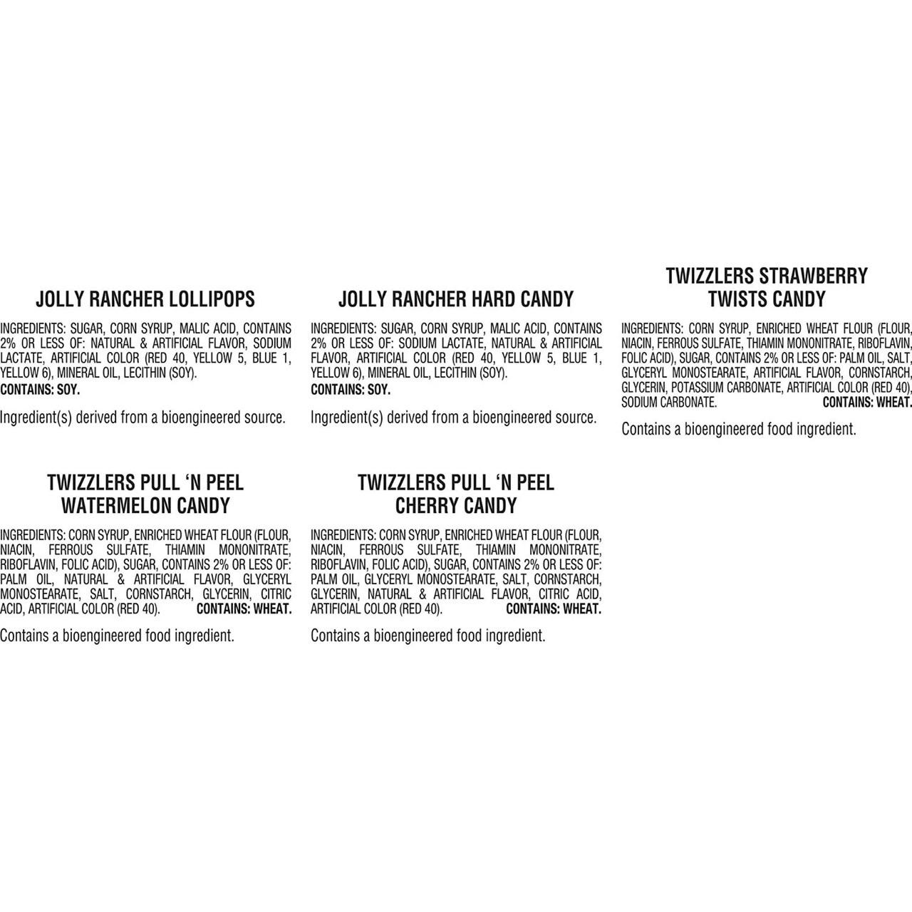 นำเข้า🇺🇸 ลูกอม Sweet Mix~ Twizzlers Strawberry, Cherry Pull'n'Peel, Watermelon Jolly Rancher Hard Candy and Lollipops 270 ชิ้น ราคา 1,990 บาท