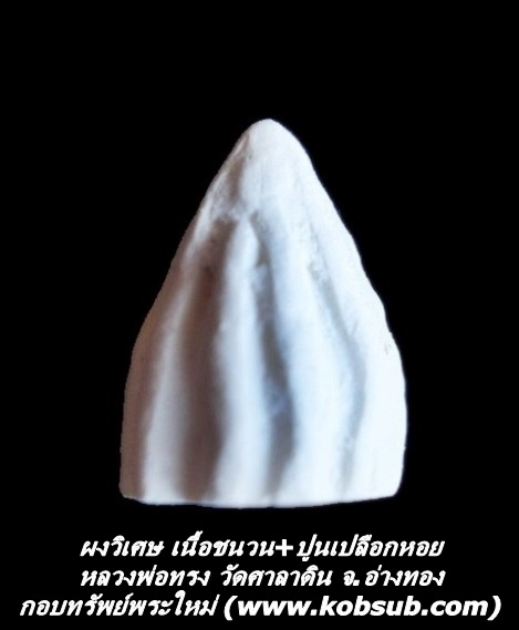 ผงวิเศษ เนื้อชนวน+ปูนเปลือกหอย หลวงพ่อทรง วัดศาลาดิน