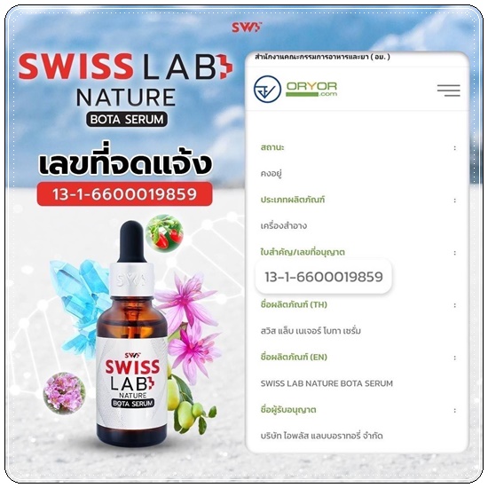 เซรั่ม Swiss Lab Nature Bota Serum (1แถม1)