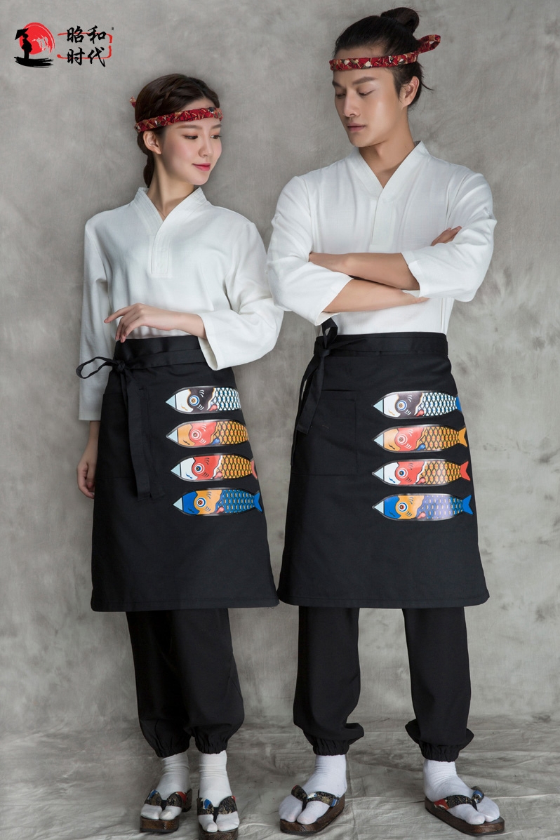 G6203006 เสื้อพนักงานร้านอาหารญี่ปุ่น เกาหลี เสื้อกิโมโน ร้านอาหารญี่ปุ่น สีภาพ S M L XL 2XL G6203006 เสื้อตัวเดียว