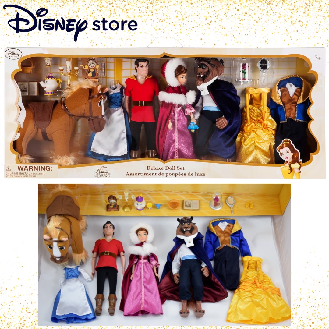นำเข้า 🇺🇸 ✨ชุดของขวัญ Beauty and the Beast Doll Deluxe Gift Set “โฉมงามกับเจ้าชายอสูร”ขนาด 11 นิ้ว ราคา 4,990 บาท
