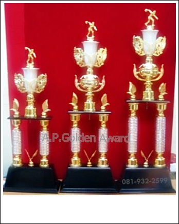 ถ้วยรางวัลพลาสติก 2เสา / 4 เสา