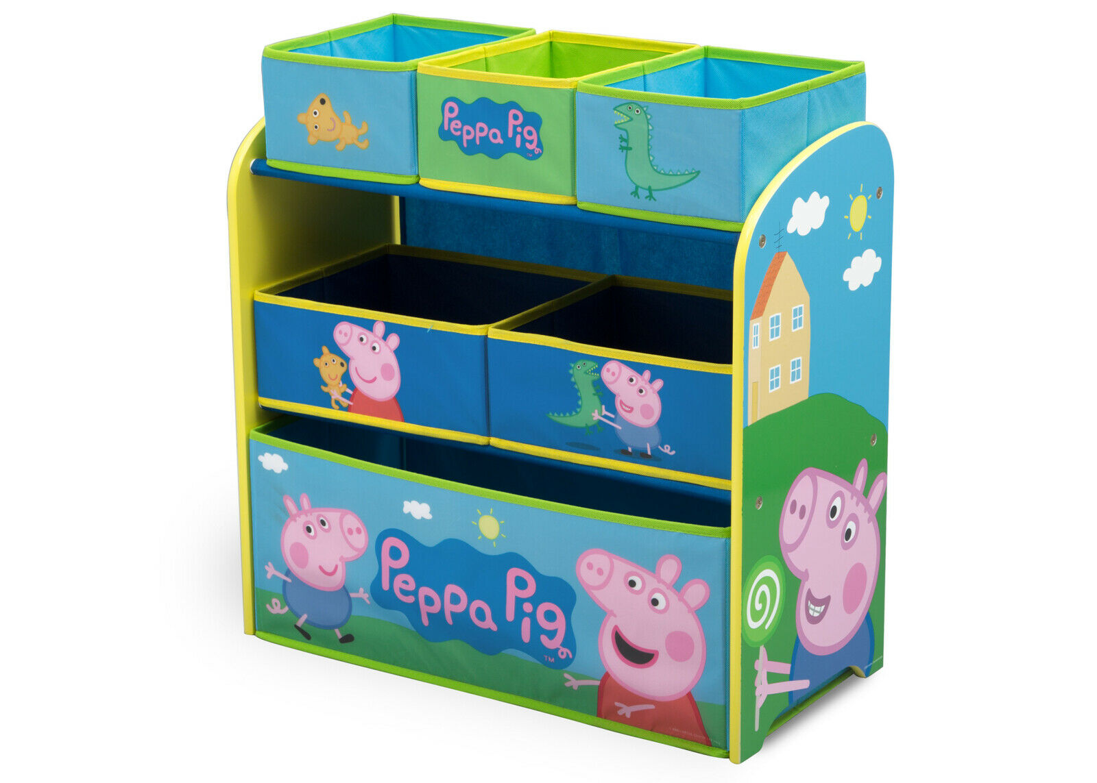 Peppa Pig Multi-Bin Toy Organizer, Kids Room Storage Organizer by Delta Children