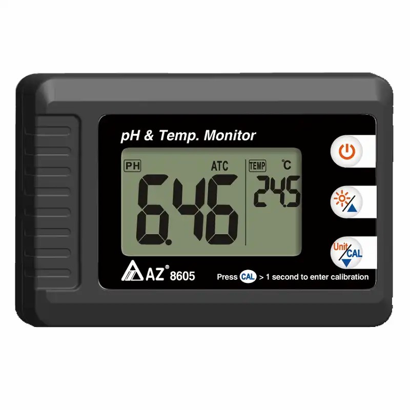 AZ Instrument รุ่นAZ-8605เครื่องวัดพีเอชและอุณหภูมิCompact pH&Temperature Monitor,pH Meter,Meas.range:0.00~14.00