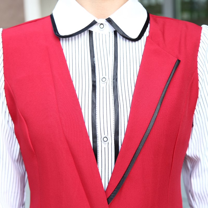 ชุดพนักงานไนท์คลับเสื้อกั๊กในตัวร้านอาหาร KTV ,Night wear,Tooling Bar Waiter,ชุดพนักงานบาร์,ชุดพนักงานโรงหนัง,ชุดพนักงานโรงละคร คาซิโน สีภาพ M-3XL K6707002 เสื้อเย็บติดเสื้อกั๊ก