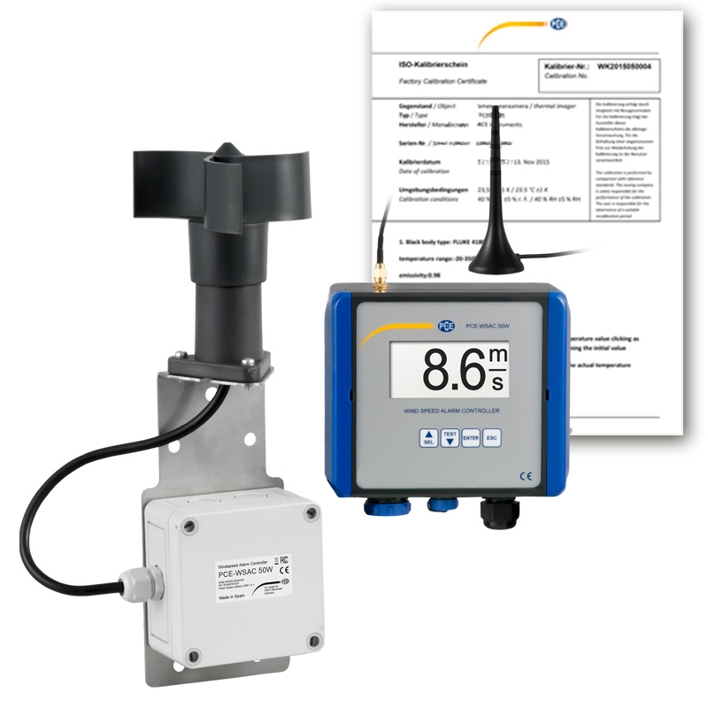 PCE รุ่นWSAC-50W 24-ICA Incl. ISO Calibration Certificate เครื่องวัดความเร็วลมAir Velocity Meter