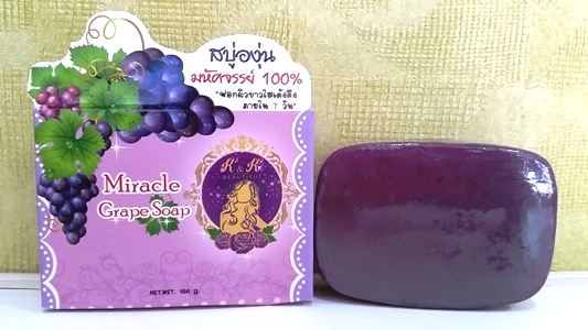 สบู่องุ่น Miracle Grape Soap k&k beautiful