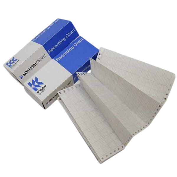 Kokusai รหัสสินค้า B9627AY-KC(Z-Fold)กระดาษบันทึก,Recording paper chart,scale:0～100, for Yokogawa recorders ( HR2300,DR240,DR230,HR2400),10pcs/box