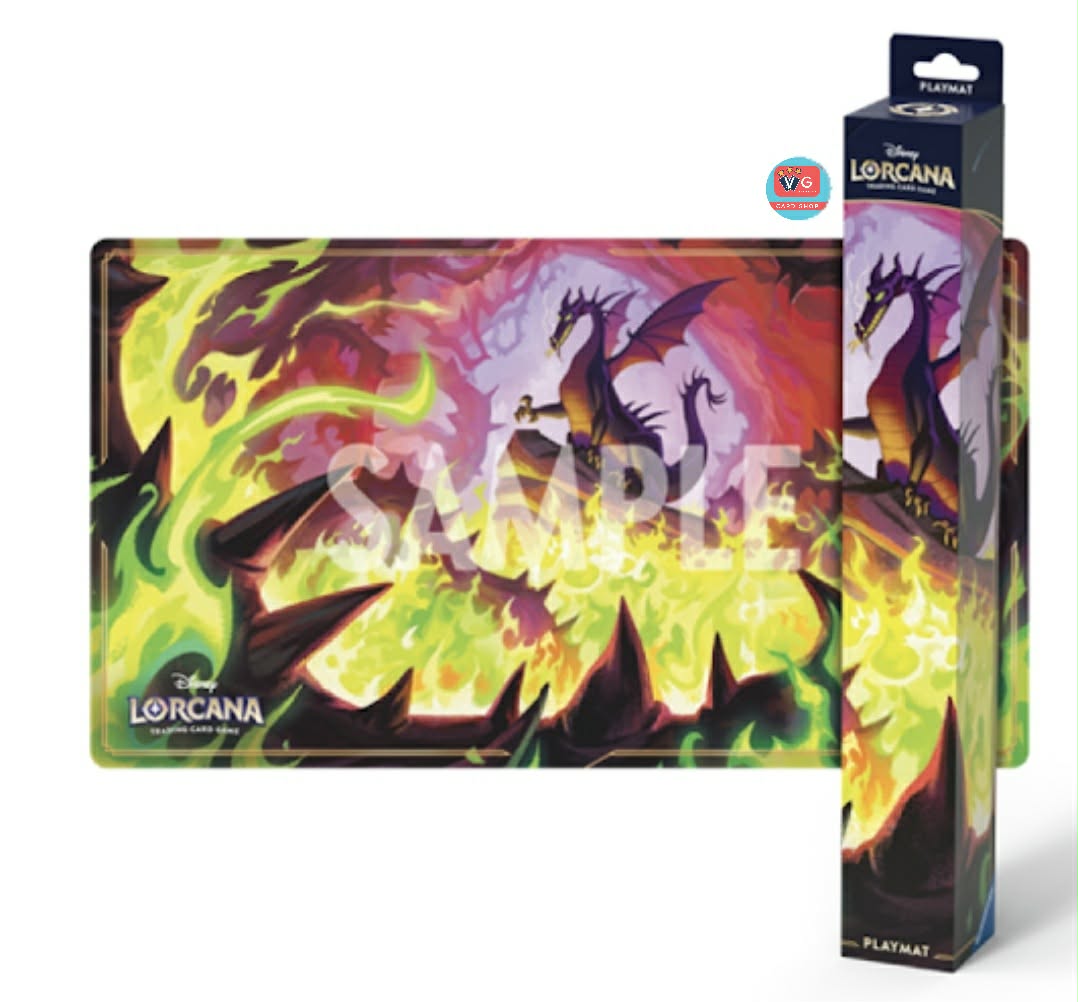 ส่ง13กพ69 Playmat สนาม แผ่นรองเล่น Disney Lorcana Set 11 Winterspell Dragon Fire ดิสนีย์ ลอร์คาน่า