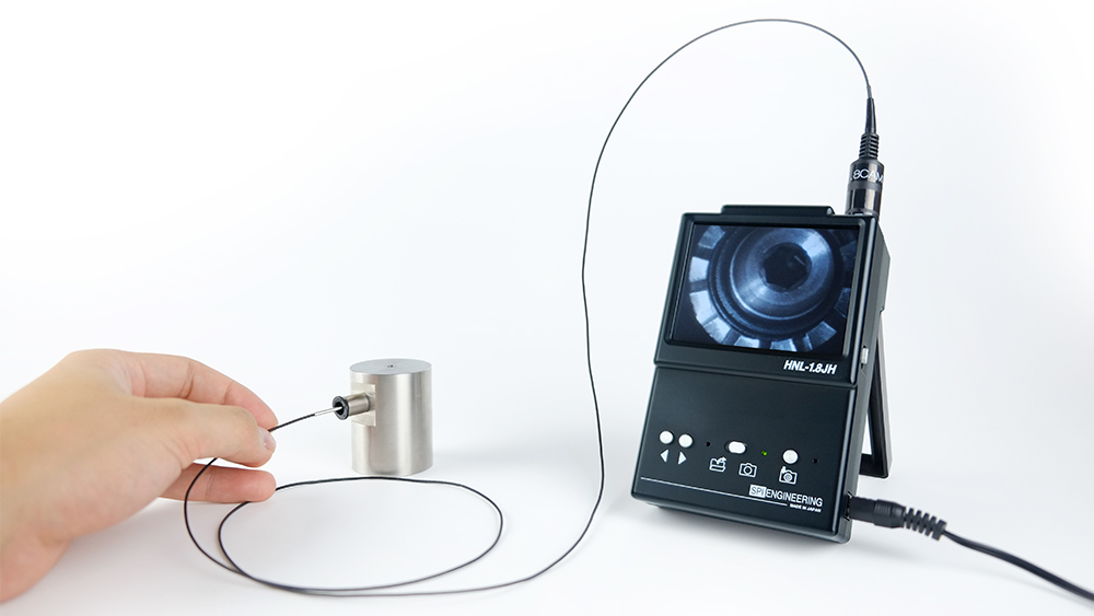 กล้องงูประสิทธิภาพสูง เส้นผ่าศูนย์กลางขนาดเล็กเพียงφ1.8mm Super-ultra Small industrial Video Borescope HNL-1.8CAM120