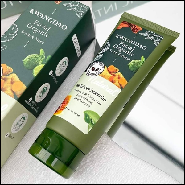 สครับกวางดาว ออแกนิค Kwangdao Facial Organic Scrub&Mask