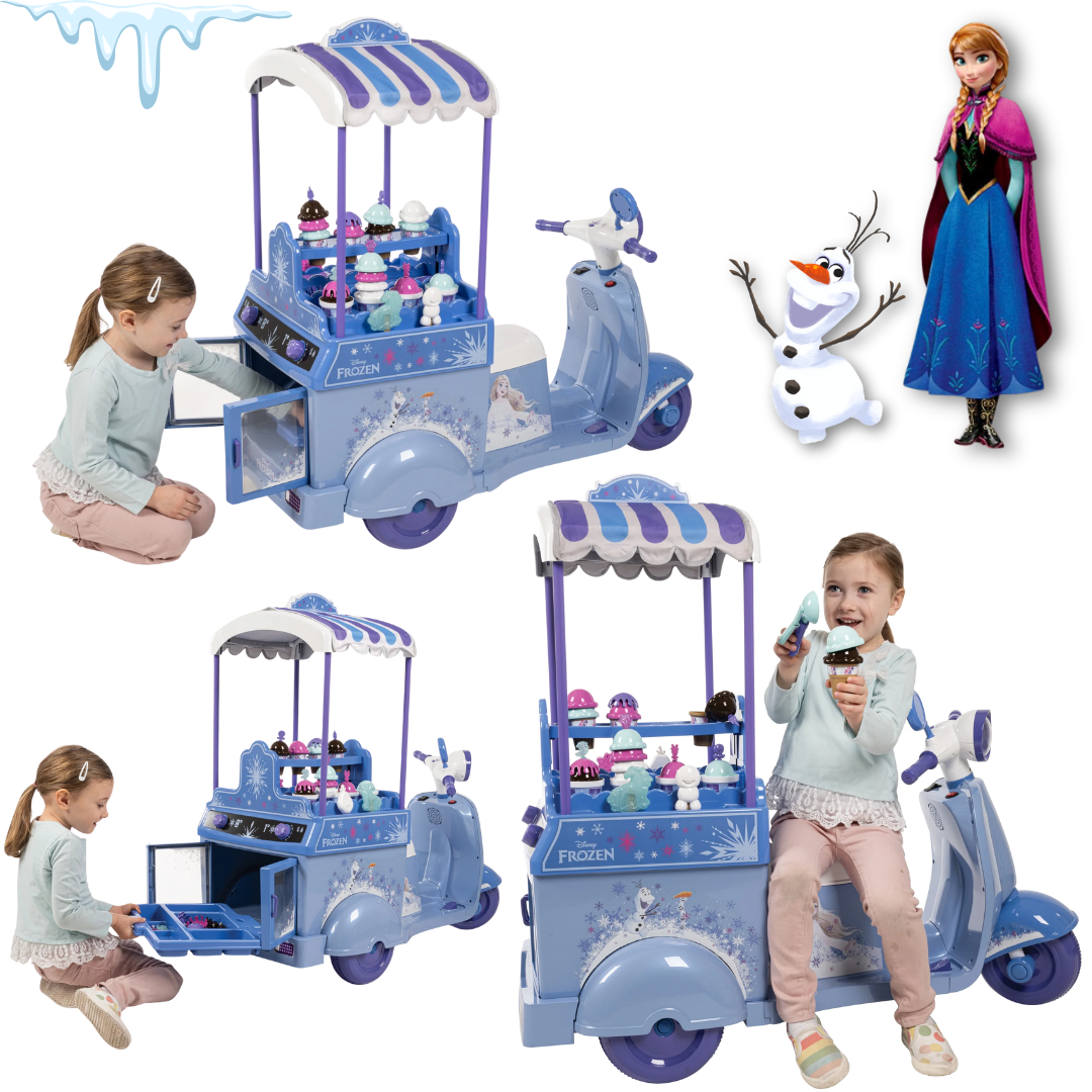 นำเข้า 🇺🇸 “เติมเต็มจินตนาการสุดหวาน🍦❄️ กับ Huffy Disney Frozen Ice Cream Cart รถของเล่นไฟฟ้าสุดน่ารัก ราคา 11,900 บาท