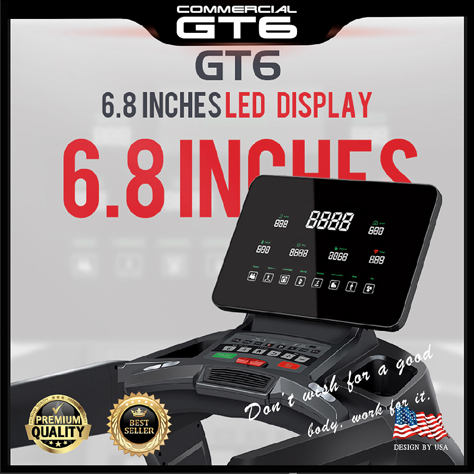 ลู่วิ่งไฟฟ้าฟิตเนส GT6 +Zwift, Fitshow มอเตอร์AC