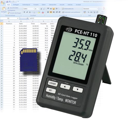 PCE รุ่นHT110 เครื่องวัดคุณภาพอากาศAir Quality Temperature Humidity Meter