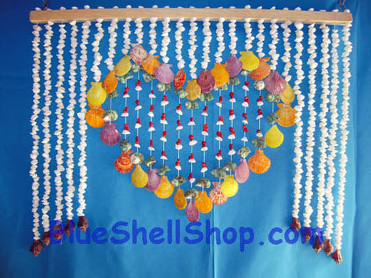 ม่านโค้งสั้นทึบลายหัวใจเชลล์สี