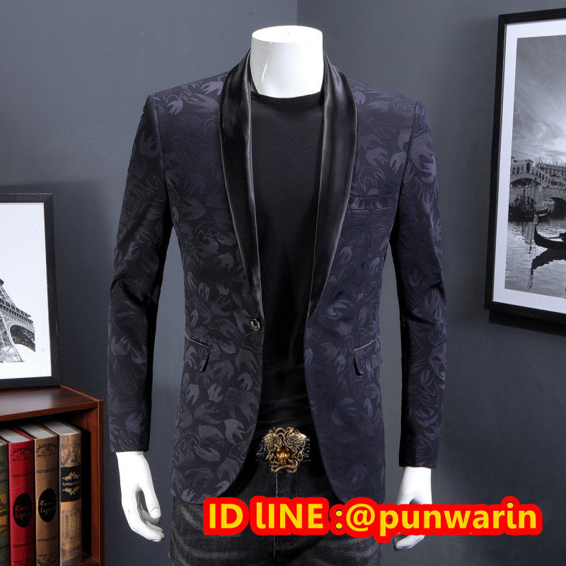 เสื้อสูทลำลองผู้ชายเสื้อสูทงานเลี้ยงพิมพ์ลายแบบตะวันตก JM6102014 ชิ้น