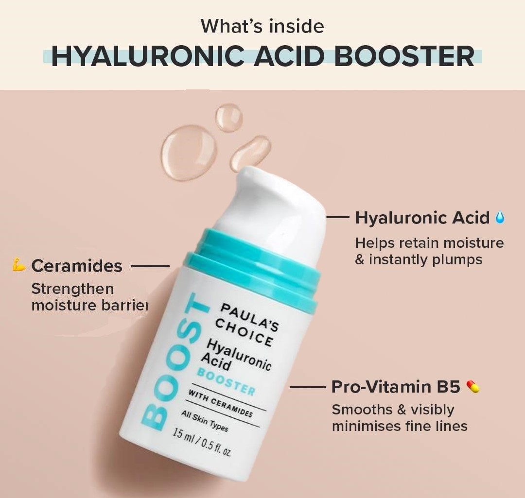 PAULA'S CHOICE :: Hyaluronic Acid Booster บูสเตอร์ไฮยาลูโรนิคสูตรเข้มข้น เพียงไม่กี่หยด ช่วยเดิมน้ำให้กับผิว ลดเลือนริ้วรอย เติมร่องลึก ซ่อมแซมเซลล์ผิวแห้งเสีย เผยผิวใส ปรับผิวให้ดูอิ่มเอิบขึ้นอย่างเห็นได้ชัด