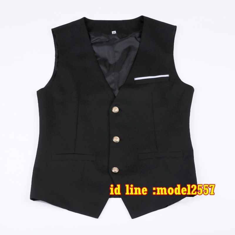 N6109001 ชุดพนักงานไนท์คลับ,Night wear,Tooling Bar Waiter,ชุดพนักงานบาร์,ชุดพนักงานโรงหนัง,ชุดพนักงานโรงละคร ดำ S-4XL N6109001 ตัว