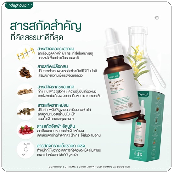 เซรั่มสลายฝ้า Soproud Supreme Serum deproud (ส่งฟรี)